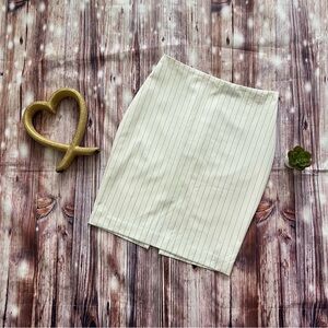 Express Cream Skirt with Black Stripes